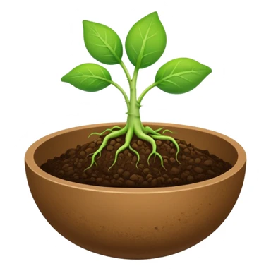 There should be soil under the sprout in the shape of an overturned bowl. sticker