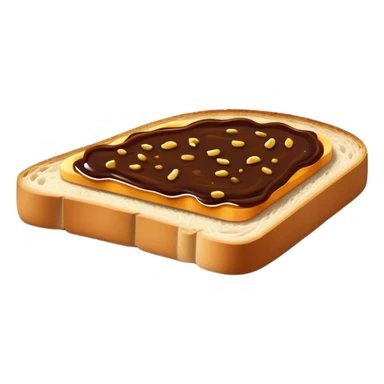 slice of bread with a spread of vegemite sticker