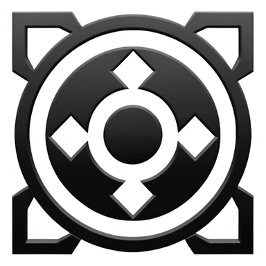 monochrome chakana symbol, geometric, no color sticker