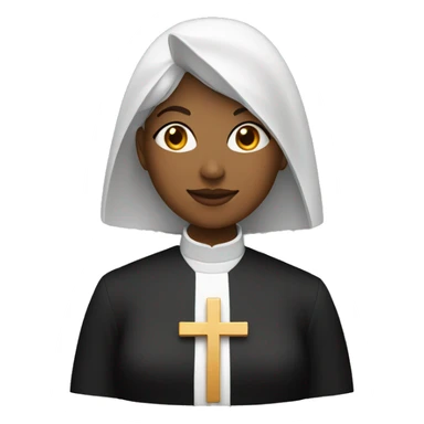 female clergy with cross sticker