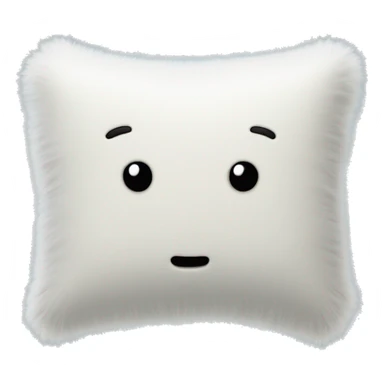 Plain white pillow fluffy texture sticker