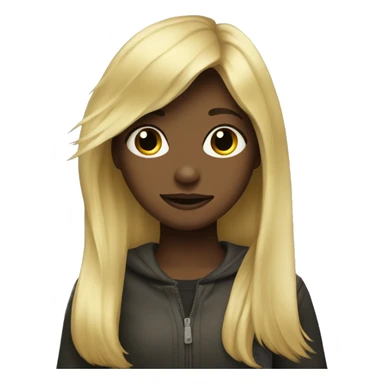 Dark bah horse and blonde girl sticker