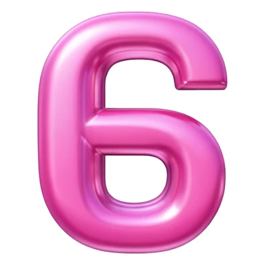 mix color pinks 3d letter p sticker