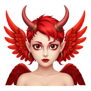 An angel who turns into a she devil sticker