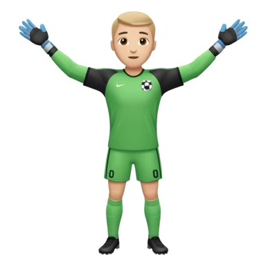 soccer goalkeeper full body arms out wide sticker