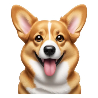 Corgi sticking out tongue sticker