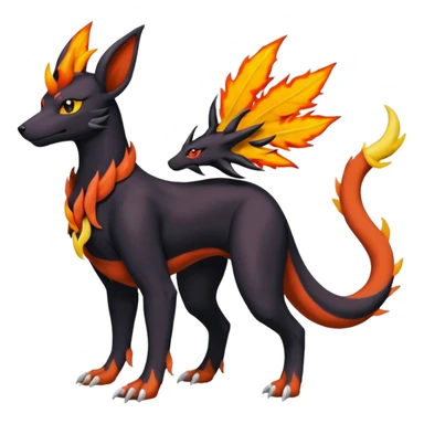 
Canine-Houndoom-Bayleaf-Salandit-Noibat-Flareon-Fakémon-fusion (full body) sticker
