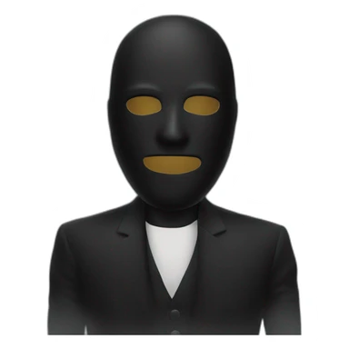 black mask, no eyeholes sticker