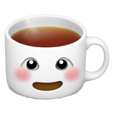 Christmas mug with tea  sticker