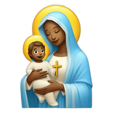 holy Mary with baby Jesus sticker