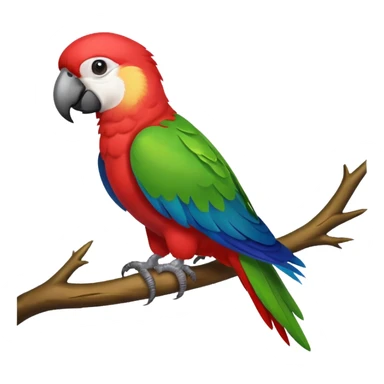 Parrot on tree branch sticker