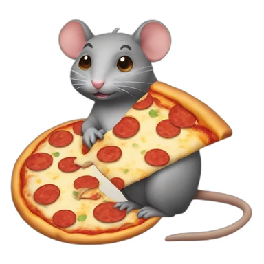 pizza rat (iOS 17 emoji style) sticker