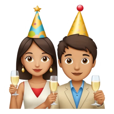 Hispanic girl and boy is their early 20s at a food and wine festival sticker