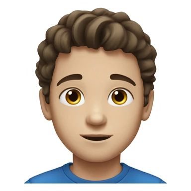 A strong young boy brunette with blue eyes  sticker