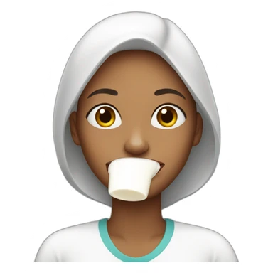 woman with milk sticker