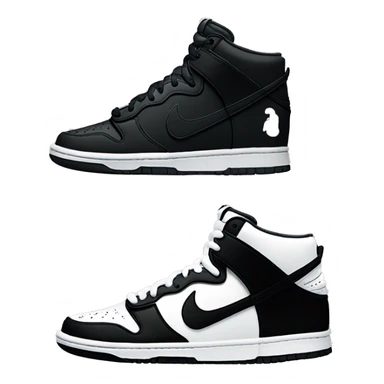 all black Nike Dunk high sticker