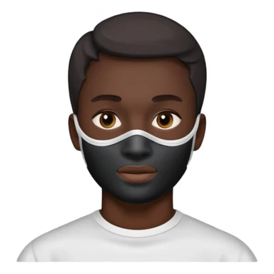  man, charcoal face mask sticker