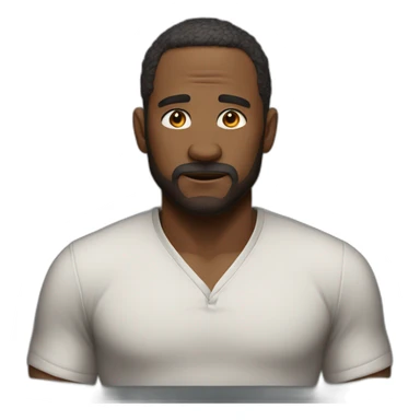 normal man emoji with no motivation basically like tired on a table sticker