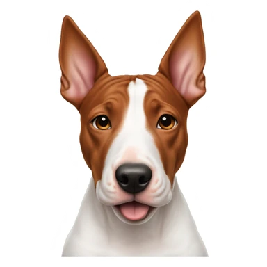 red headed girl with brindle english bull terrier  sticker