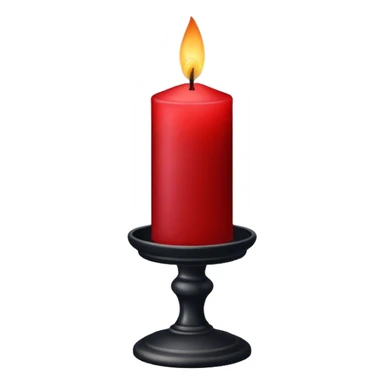 Dark Red candle on a black stand sticker