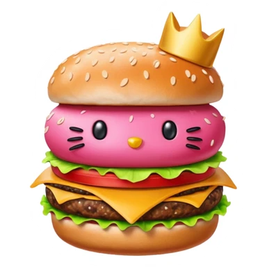 Hello kitty hamburger sticker