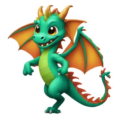 Cute Dancing dragon sticker
