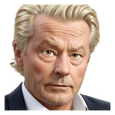 blonde man in white shirt sticker