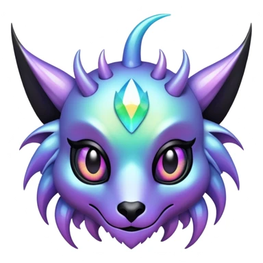 Edgy gothic complex iridescent aesthetic-scenery-Fakémon-creature sticker