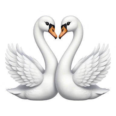 Two swan in love gracefully sticker