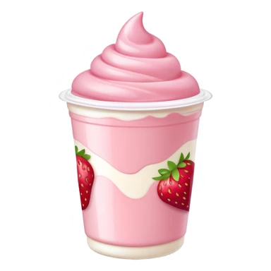 strawberry yogurt cup sticker