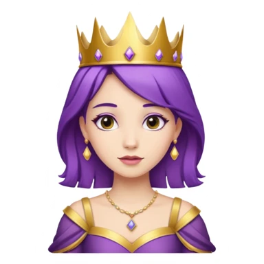 princess with purple hair sticker