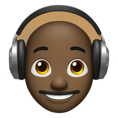 black happy man listening to trap music sticker