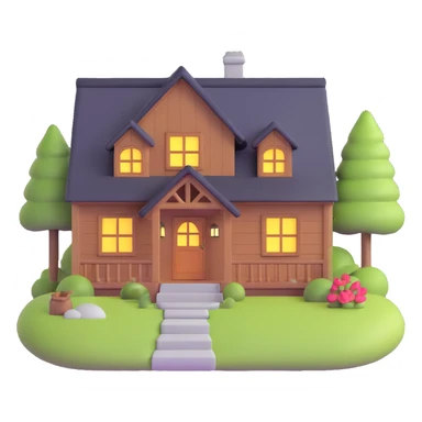 cozy cottage home sticker