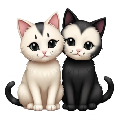 two emo cats in love sticker