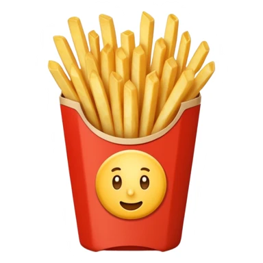 french fries without smiley sticker