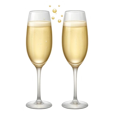 2 glasses of white champagne   sticker