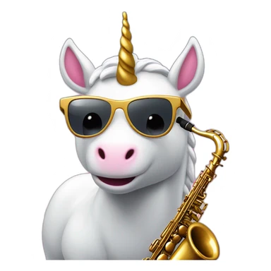 If unicorns were real, and every time it rained, they would descend from the clouds, wearing sunglasses and playing jazz music on tiny saxophones sticker
