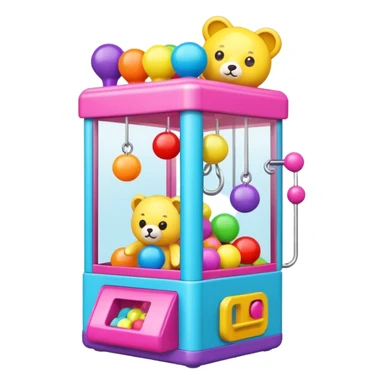 Claw machine with toys sticker