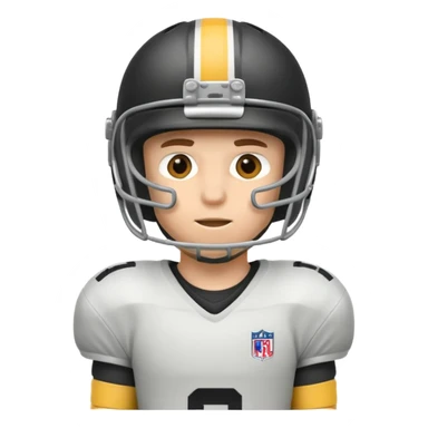 Football player with a seatbelt on them sticker