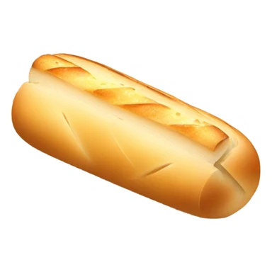 Baguette with cheese sticker