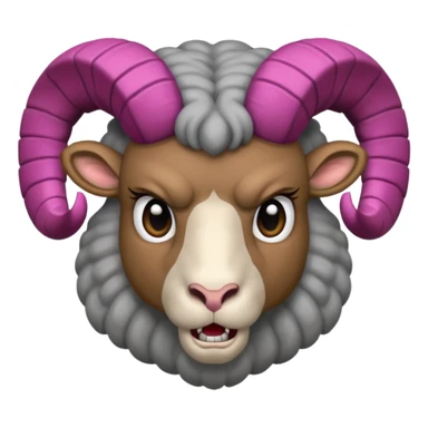 🐏 with mad face sticker