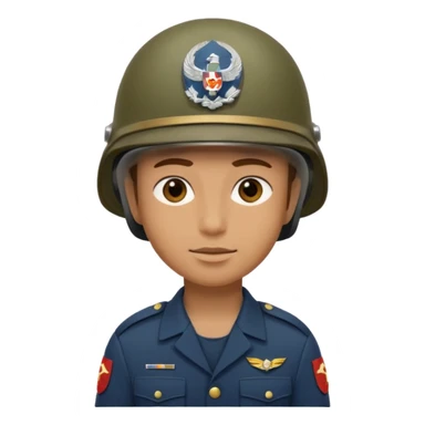 soldier with helmet  sticker