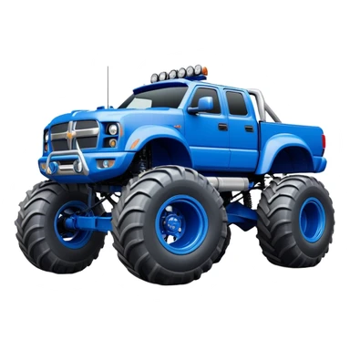 Bigfoot - Bigfoot 4x4 (Model Year: 2022) (Iconic colour: Blue) - An oversized, rugged monster truck with bold, aggressive lines painted in a striking blue. Focus on massive, rugged tires and a muscular chassis that exudes raw power and an urban legend feel. sticker