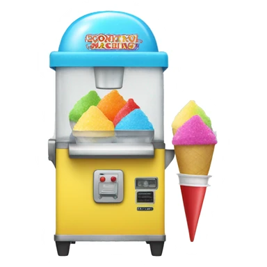 Snow cone machine sticker