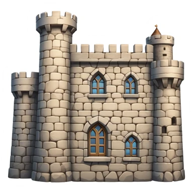 Castle wall with stone and small windows sticker
