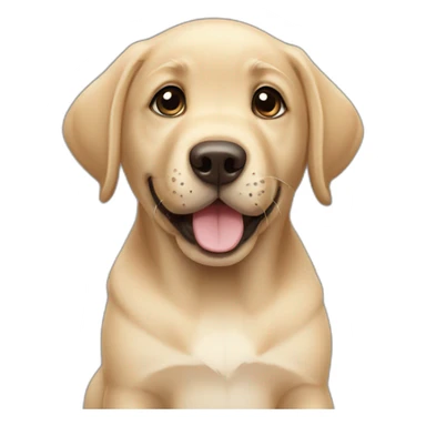 labrador puppy begging sticker