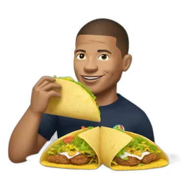 Mbappé qui mange un tacos sticker
