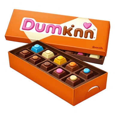 dunkin box of chocolates sticker