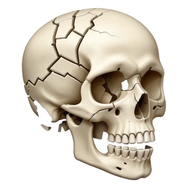 Mind blown skull sticker