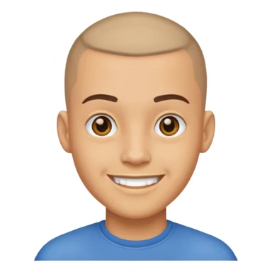 light skin man with buzzcut  sticker